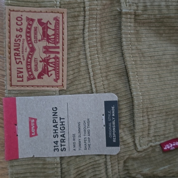 LEVIS BRAND WOMEN'S BROWN CORDUROY 314 SHAPING STRAIGHT PANTS SIZE 28x30 - Picture 15 of 16
